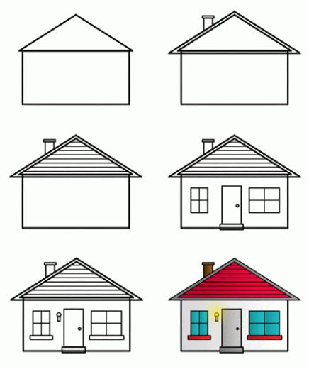 06 cách vẽ ngôi nhà đẹp cho bé cực đơn giản