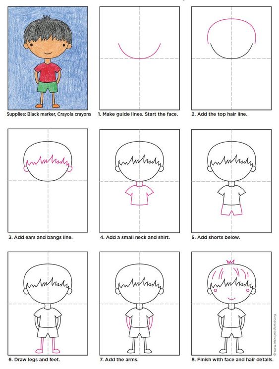5 Cách dạy bé vẽ người cực đơn giản mà hiệu quả