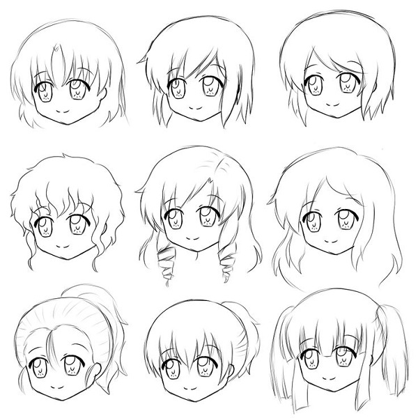 Cách vẽ những kiểu tóc anime #1 - Tiên Mio - YouTube