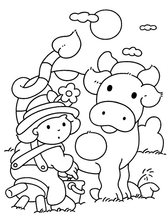 Bộ tranh tập tô màu cho bé 3-5 tuổi hình các con vật đơn giản hình ảnh 7