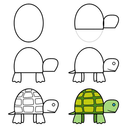 Hình mẫu cho bé tập vẽ con vật đơn giản hình ảnh 11