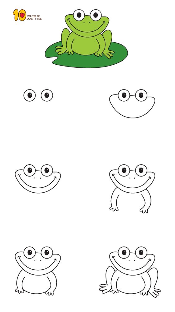 Dạy bé vẽ hình đơn giản: Bạn đang tìm kiếm một cách để dạy bé vẽ hình đơn giản? Bức tranh con ếch dễ thương này sẽ giúp bé của bạn phát triển các kỹ năng vẽ, đồng thời giữ cho bé thích thú và tập trung.