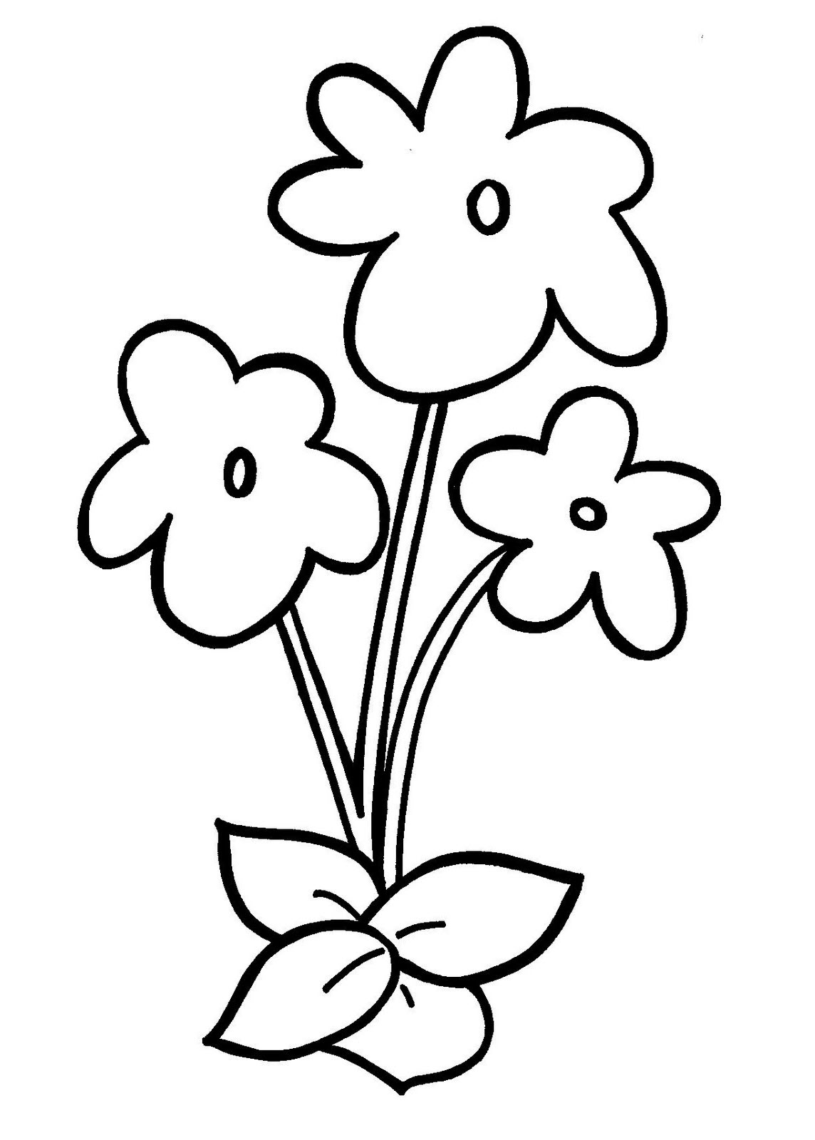 Tô màu Bông Hoa 5 Cánh Nhỏ - Trang Tô Màu Cho Bé