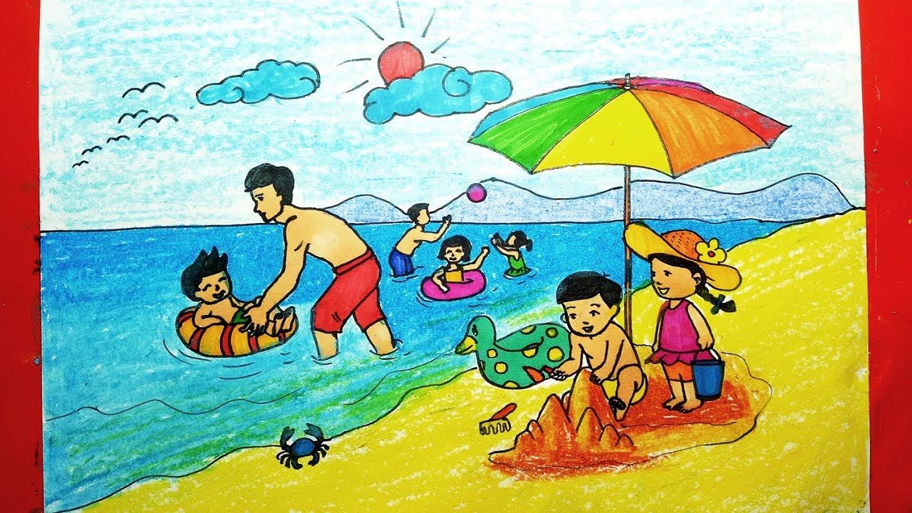 Dạy bé vẽ tranh phong cảnh quê hương - Kids Art&Music Saigon