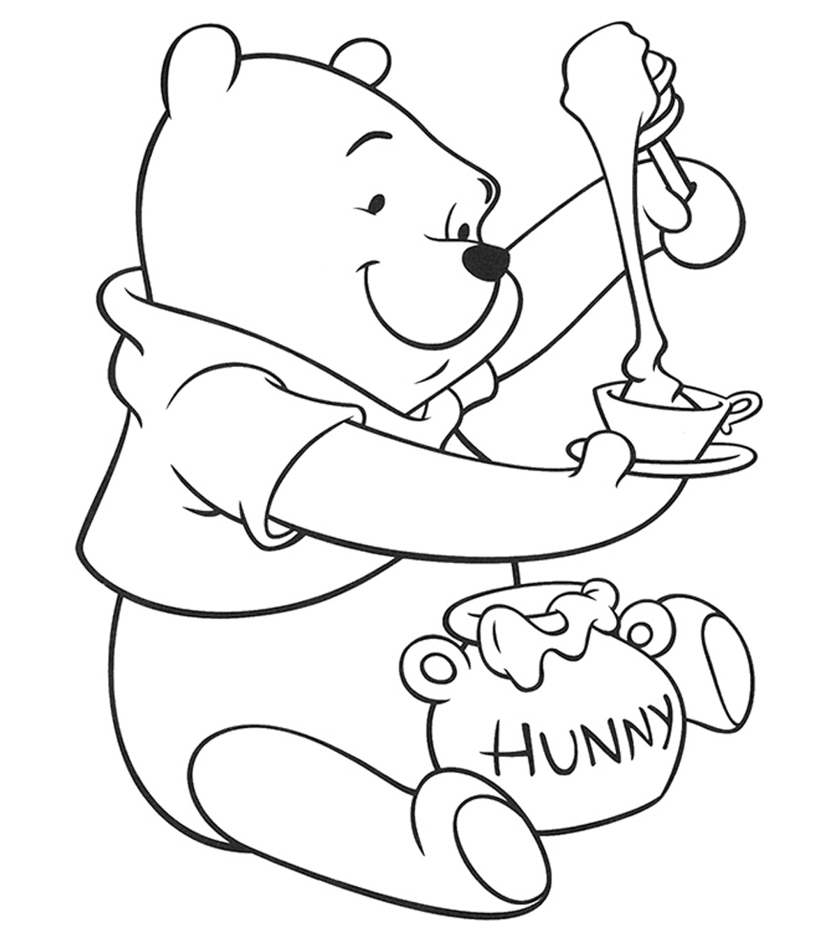 Tranh tô màu con gấu hoạt hình cute cho bé - Tô màu trực tuyến