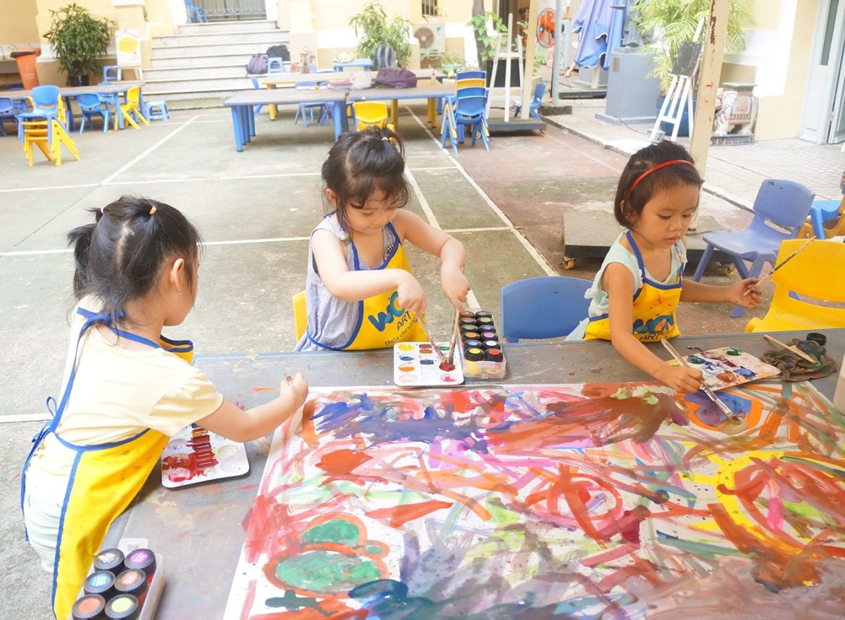 Sức hút đến từ những lớp dạy vẽ trẻ em quận Hoàng Mai Hà Nội