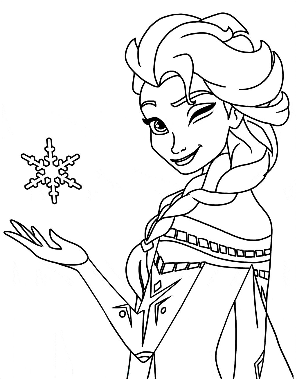 Tô màu Công Chúa Elsa Cùng Với Anna - Trang Tô Màu Cho Bé